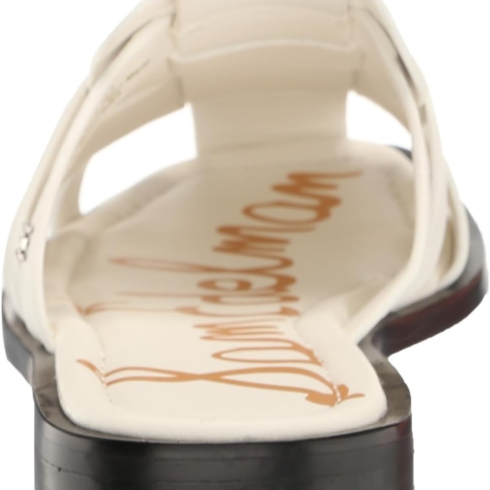 Sam Edelman Dina Fisherman Mule Slides White Leather Woven Sandals Size 8 NIB - Picture 5 of 7